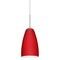 Besa Lighting Riva 9 Cord Pendant, Ruby Matte, Satin Nickel Finish, 1x75W Incandescent 1JT-1511RM-SN - alternate 1